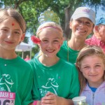 Participants from Girls on the Run Butte Co. with one of their coaches.