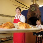 art-1211-oven-bakery Owner Tiphaine Ferchaud and her daughter at The Oven Bakery in Mount Shasta. Photo: Living Shasta Photography www.livingshastaphotography.com