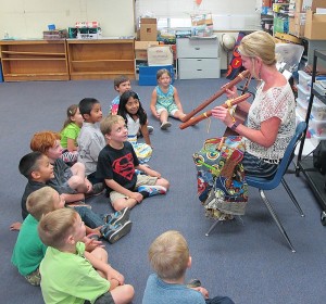 Children at Bend Elementary School love making music with teacher Abbie Ehorn, a music specialist with Evergeen Union School District.