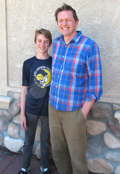 Encouraging Students - Dave, shown with his son - north state parent