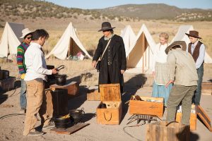 a group explores Life in a Covered Wagon