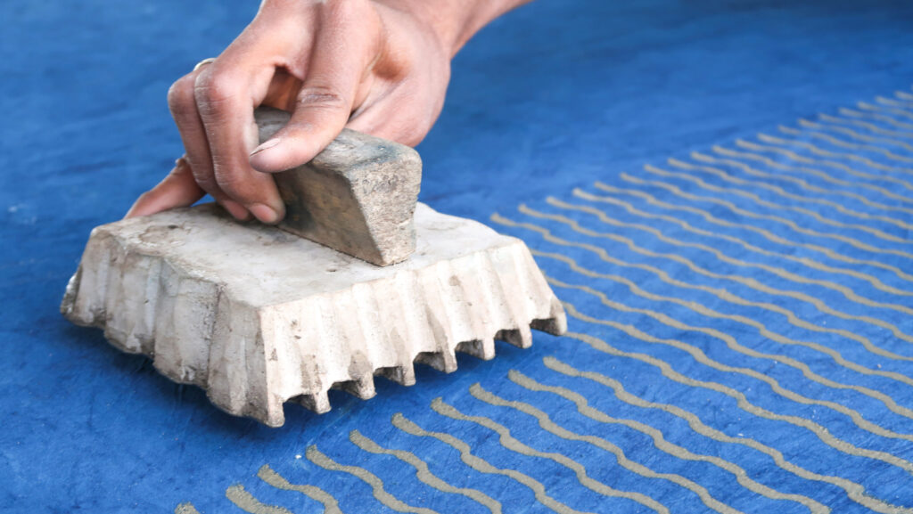 Wooden blocks for handmade printing in Bagru village, Jaipur, India.