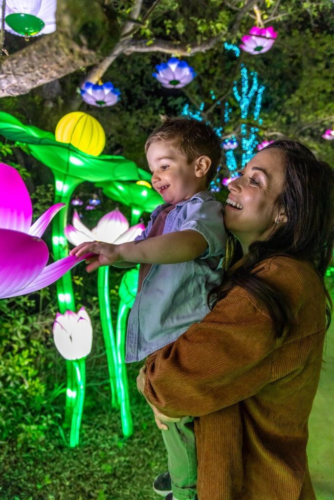 Turtle bay glowing with kid mom