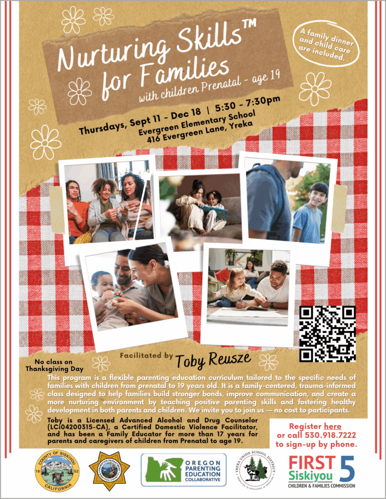 Nurturing Skills for Families with children Prenatal - age 19 - Sept 11 - Dec 18, 2025