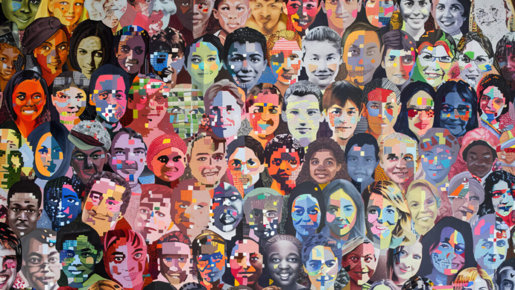 A mosaic of faces from the global autistic community, emphasizing the beauty and diversity of neurodiversity, --ar 3:2 --style raw --stylize 50 --v 6