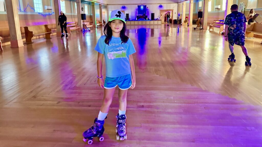 girl roller skating