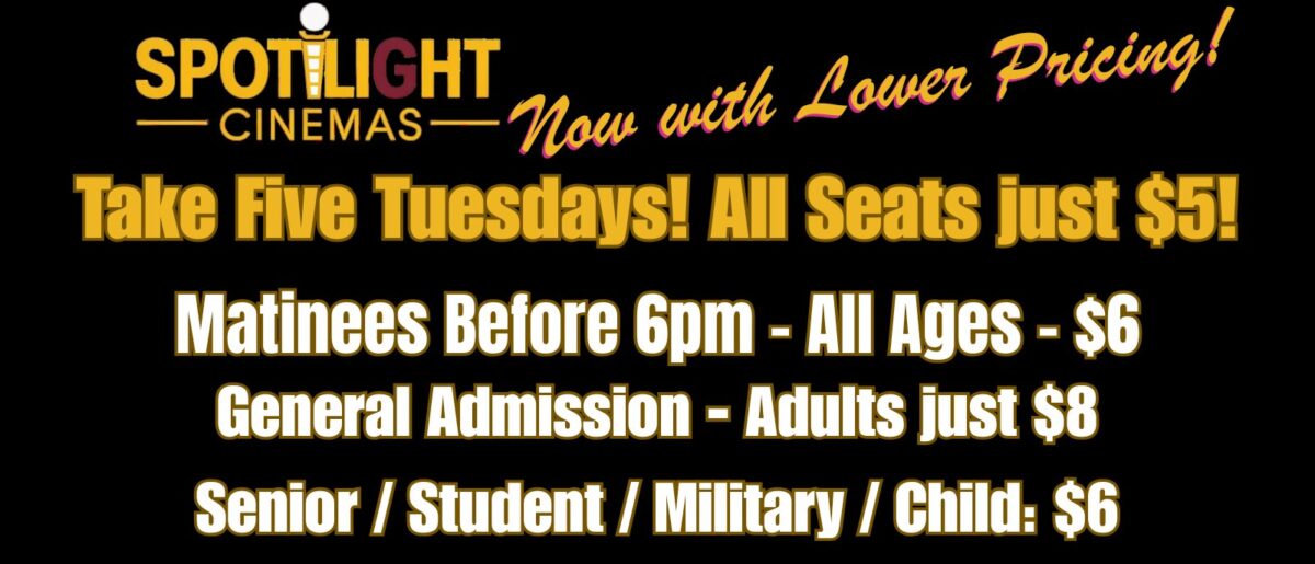 Take 5 Tuesdays at Spotlight Cinemas (Red Bluff)