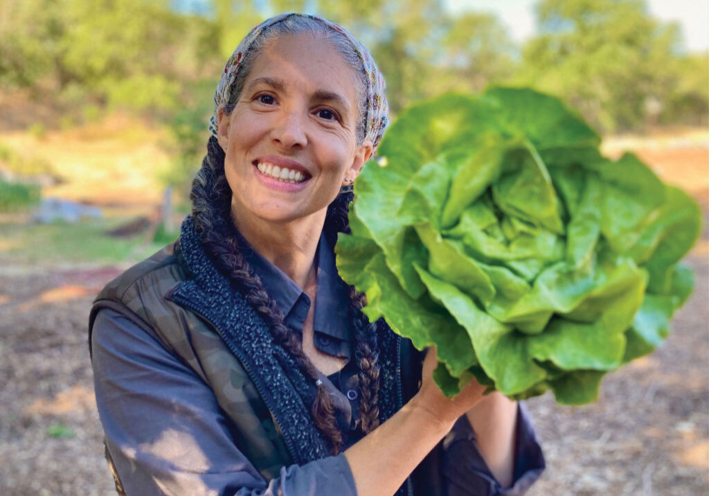 Audrey’s favorite job on the farm is harvesting fresh herbs and teaching the customers how to use them.