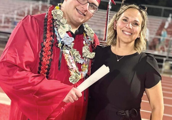 Thanks to his parents’ unwavering support throughout his life, Andrew Hawes graduated high school with straight A’s and is currently enrolled in the PACE program at Shasta College. Photo provided by Nikola Hawes