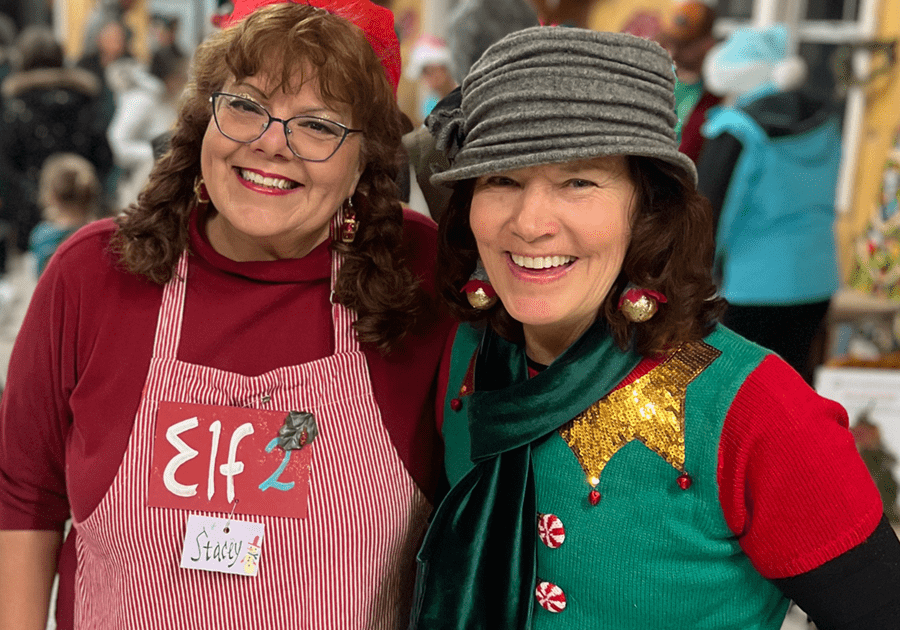 Pamela and Stacey elves cropped