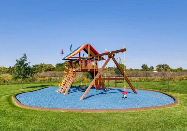 Rubber crumb play surface’s durable cushioning provide better protection from fall injuries than other traditional play surfaces. 
Photos provided by Rubbercycle.
