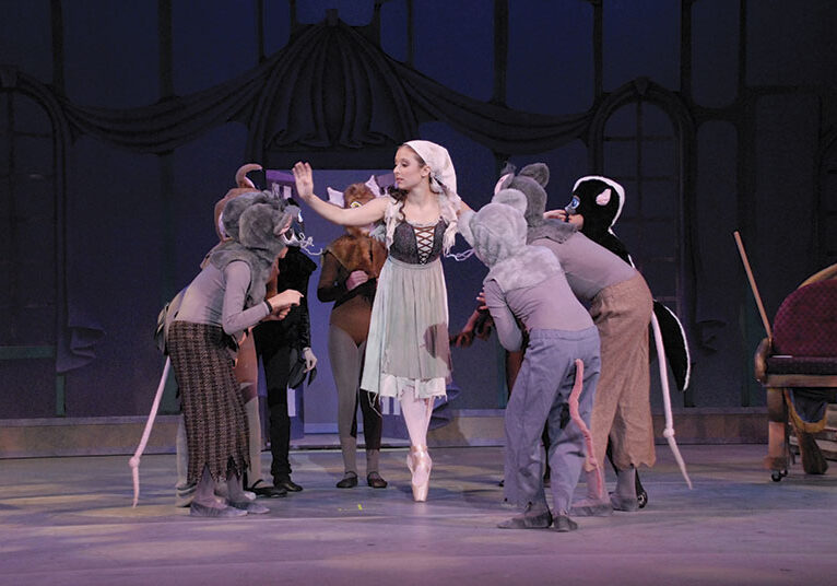 Cinderella and her animal friends. Photo: Chico Community Ballet. 