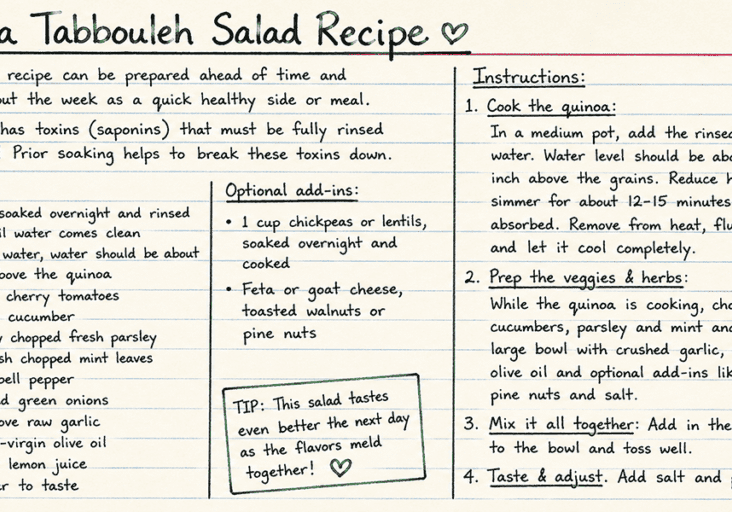 recipe card